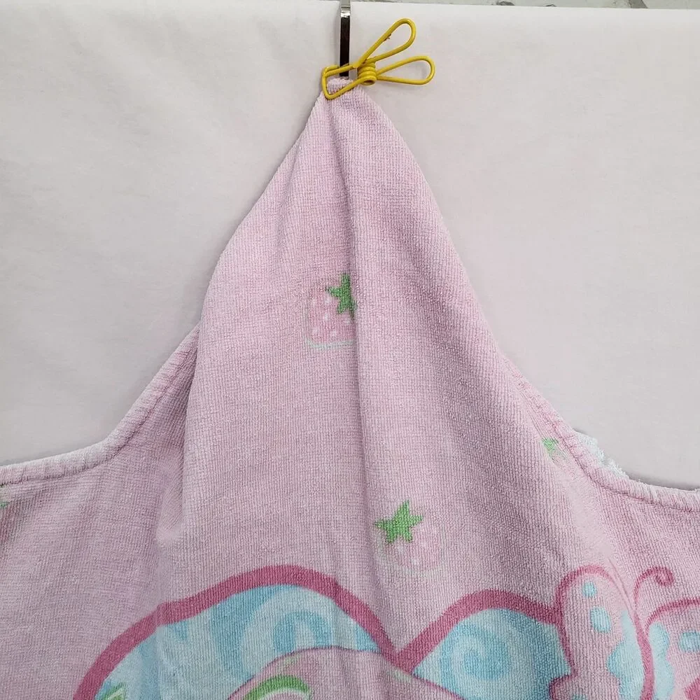 Strawberry Shortcake hooded toddler Bath Towel Vintage 90s Retro quilted
